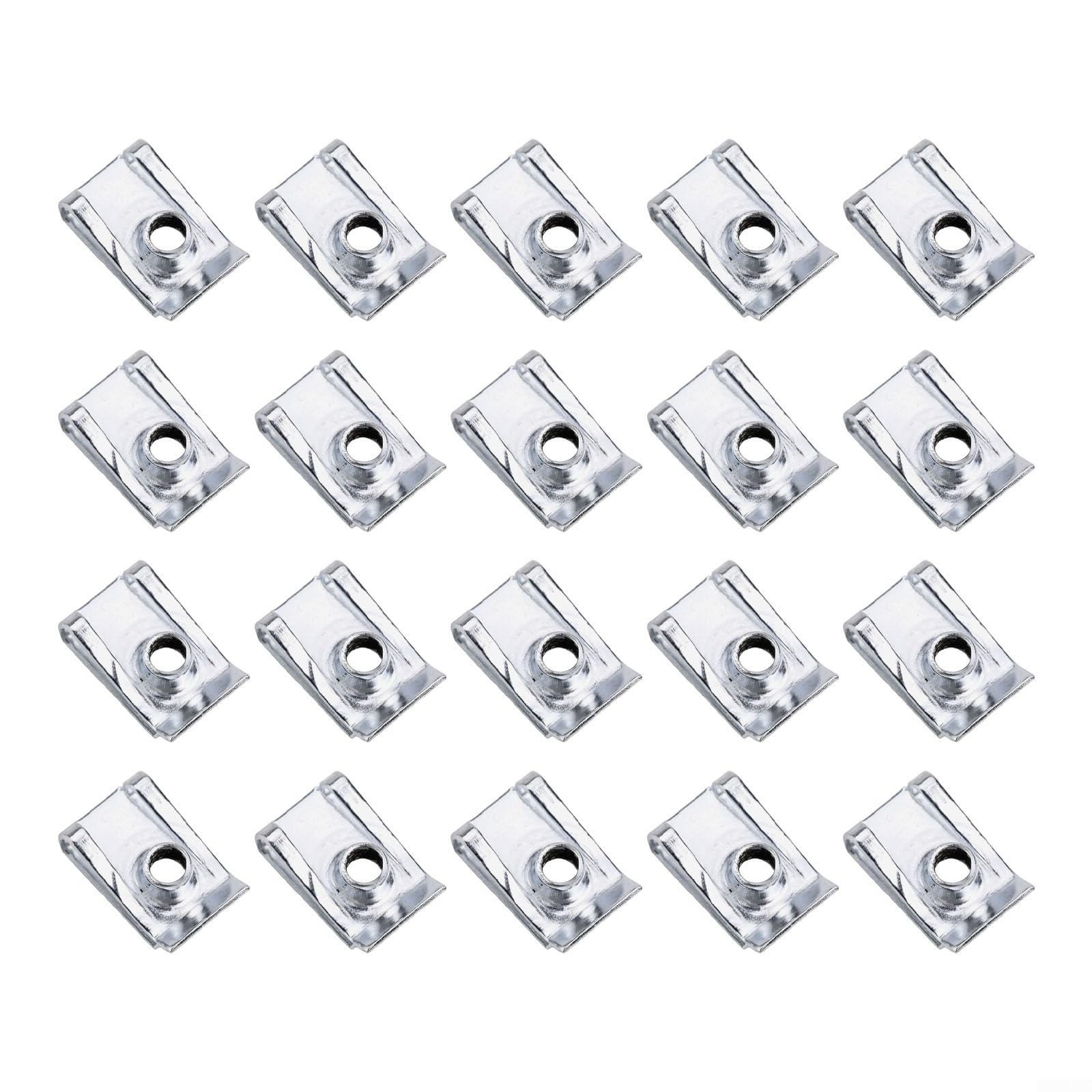 Dadi per camino, clip di fissaggio a U, dadi a U, in metallo zincato, resistenti con 20 pezzi, per veicoli a motore, elettrodomestici, apparecchiature elettriche ()