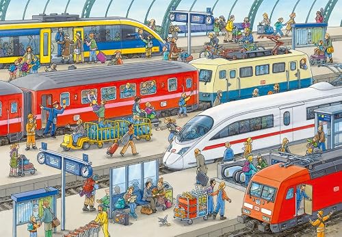 Ravensburger Busy Train Station Jigsaw Puzzle (2 X 24 Piece) #TOP7
