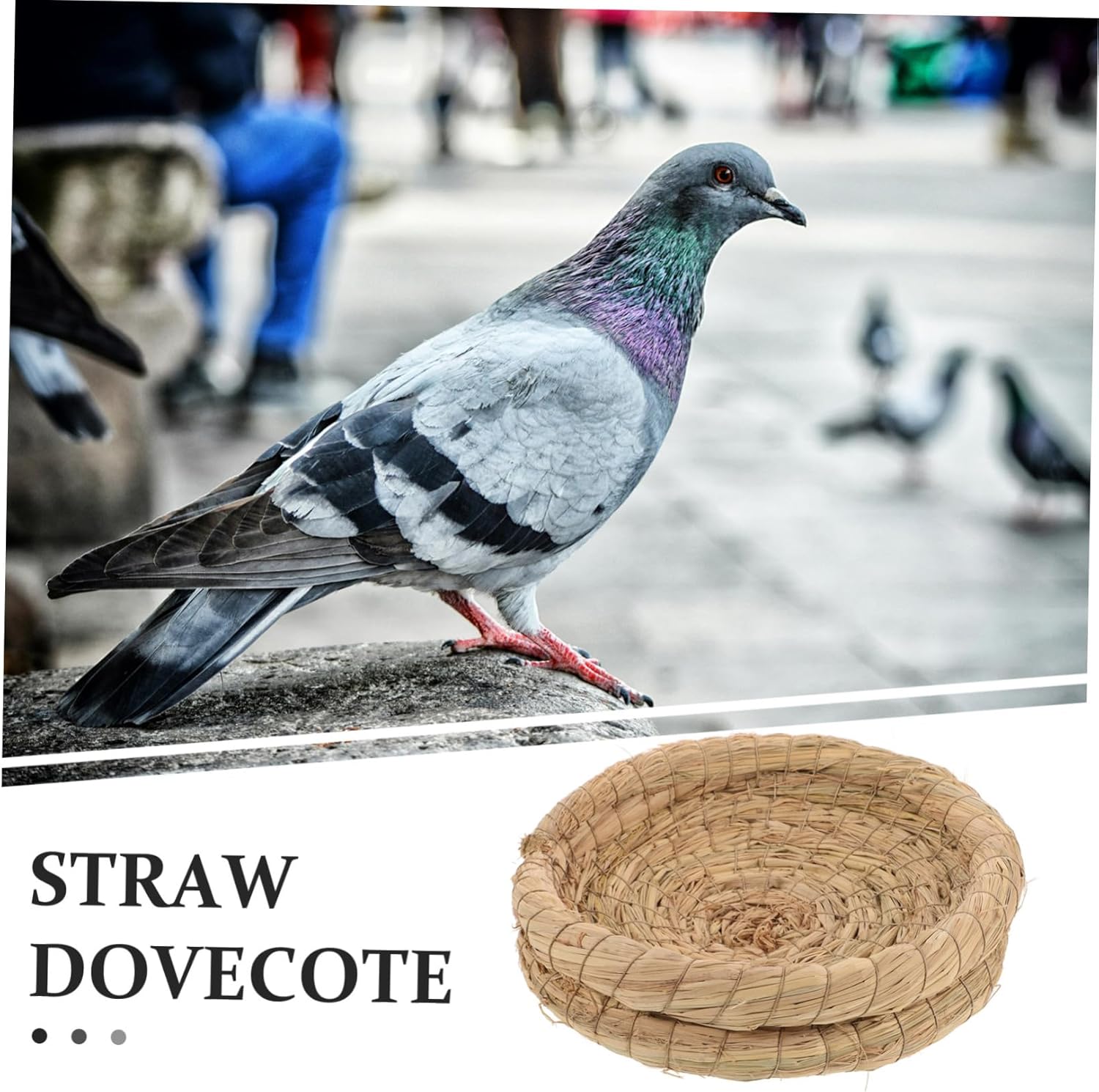 5pcs Handwoven Small Pet Sleeping Hut Woven Bird Nests for Rabbits Pigeons Small Animals Comfortable Nest Decor for Natural Nesting Spawning Behaviors