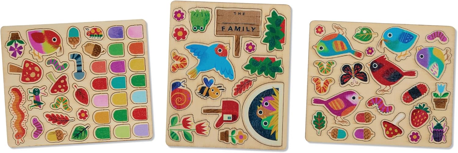 Crocodile Creek Design Your Own Bird House Kit for Kids Ages 6-8 and Up - Includes 3D Building, 50+ Colored Wood Pieces, Glue, Instructions - Arts and Crafts Gifts for Girls and Boys