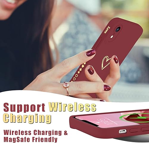 Miniatura 7 de Teageo Funda compatible con iPhone Xr de 6.1 pulgadas para mujeres y niñas, bonito corazón de amor de lujo funda protectora suave antiarañazos para
