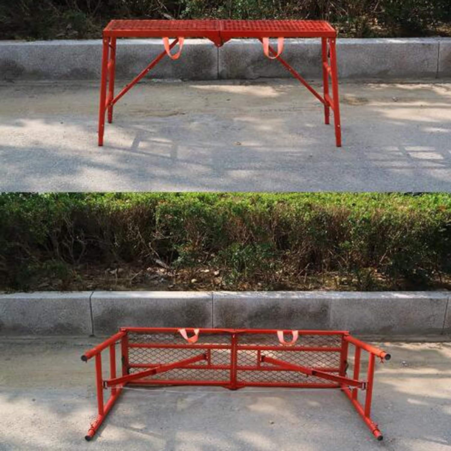 Work Platform,Iron Folding Horse StoolPortable Scaffolding,for Home Decoration,Lifting Items,Wall Painting(150x30cm)