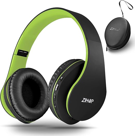 ZIHNIC Bluetooth Headphones OverEar, Foldable Wireless and