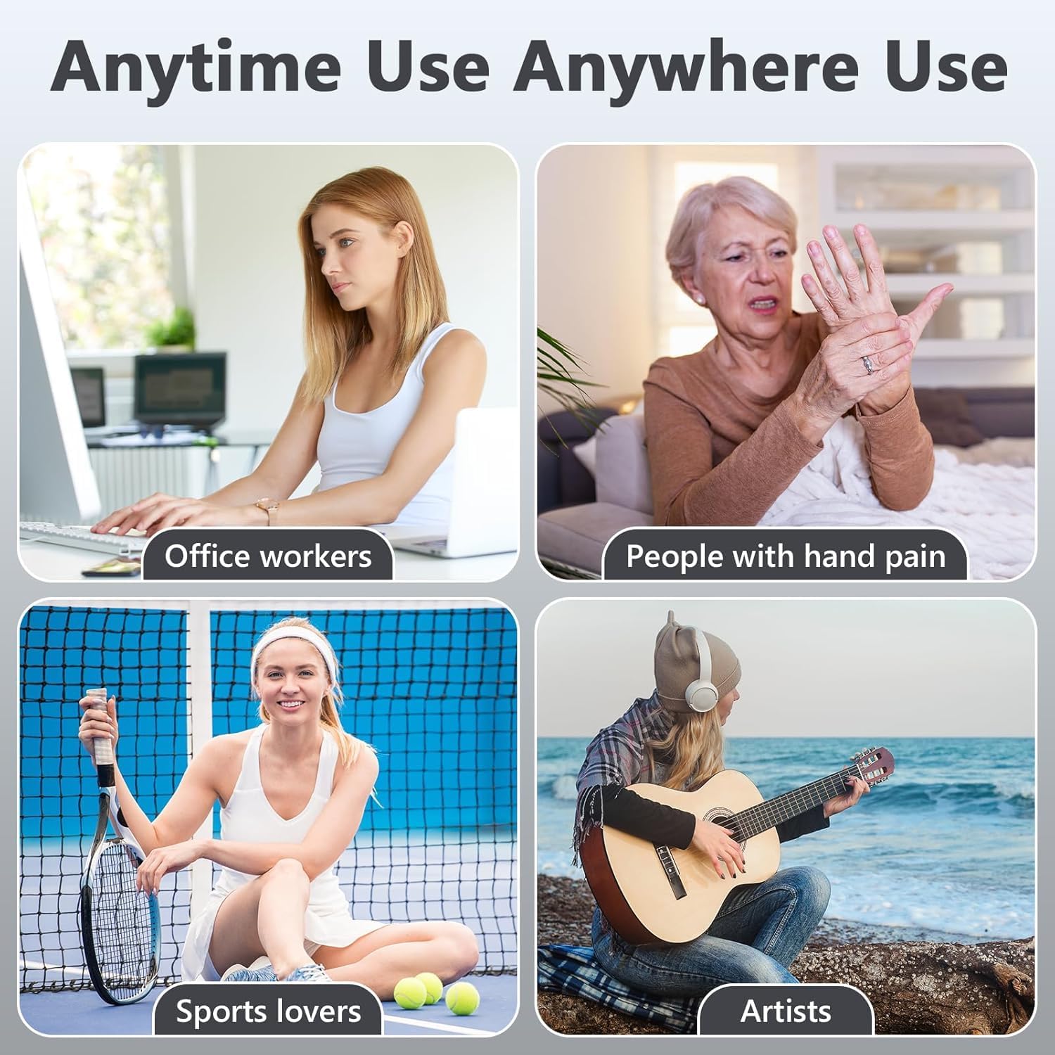 2026 NEW Hand Massager with Heat and Compression, Hand Massager with 3 Massages, 3 Temps (108°F ~ 121℉), 5 Strengths for Arthritis, Wrist & Carpal Tunnel Relief, Hand Massage, Gift for Women/Men - Image 7