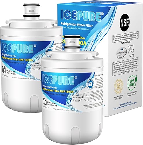 ICEPURE UKF7003 Repuesto para Maytag UKF7002AXX, Whirlpool EDR7D1, UKF7003AXX, UKF7002, 7003AXXP, UKF7001AXX, UKF6001AXX, UKF5001 Paquete de 2