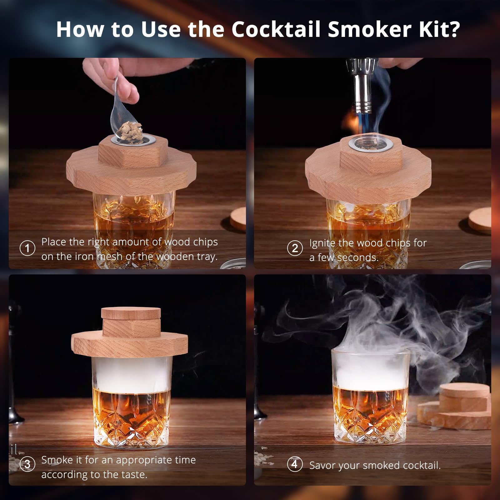 Wood Chips For Cocktail Smoker Smoking Flavors Natural Wood