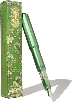 Ferris Wheel Press, Aluminum Carousel Fountain Pen, Book of Botany, Aircraft grade aluminum body, Threaded cap with air seal system, Medium