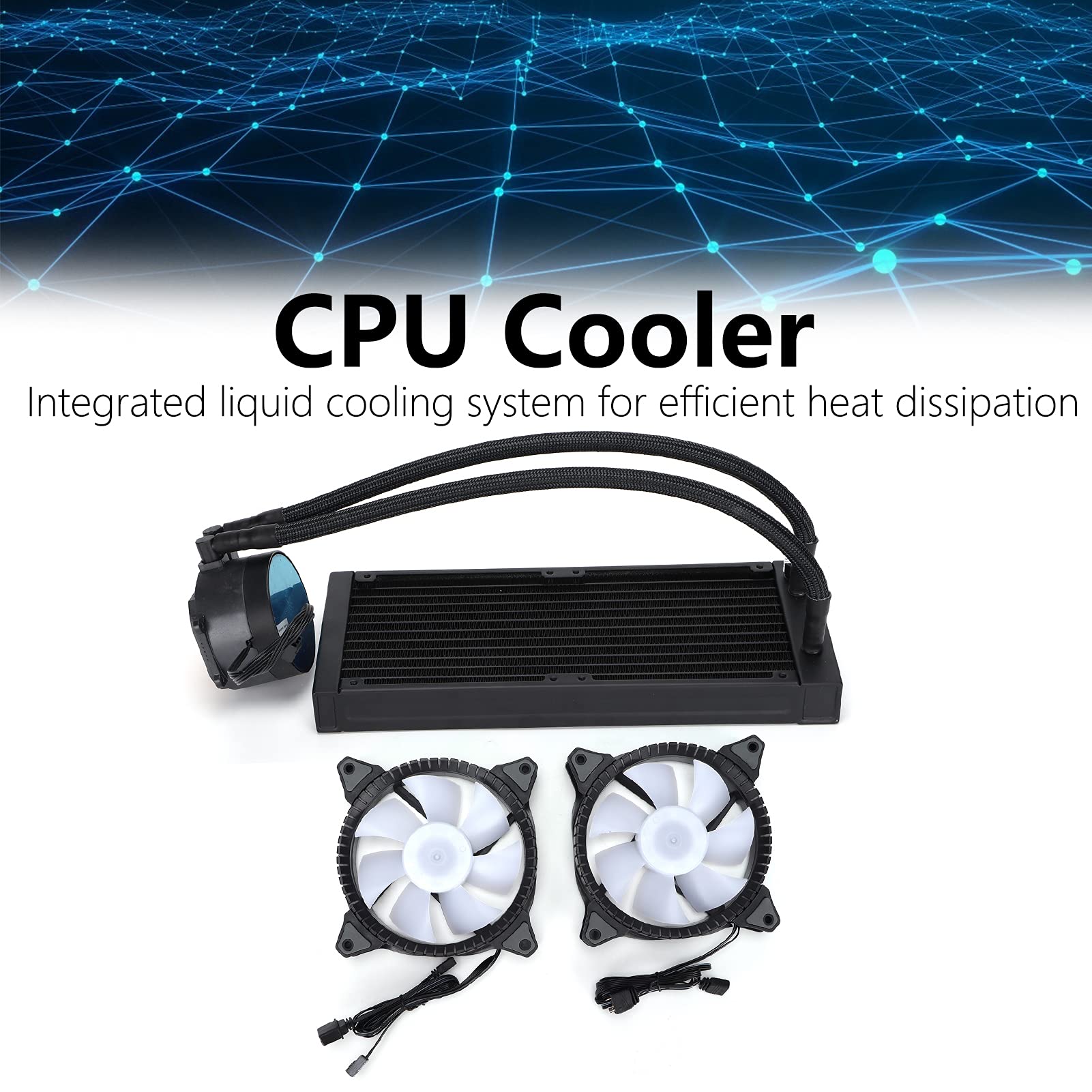 CPU-Kühler Geräuscharmer Wassergekühlter RGB-Lüfter für Leistungsstarke Builds – 240-mm-Wasserkühlungskühler mit Basis aus Reinem Kupfer