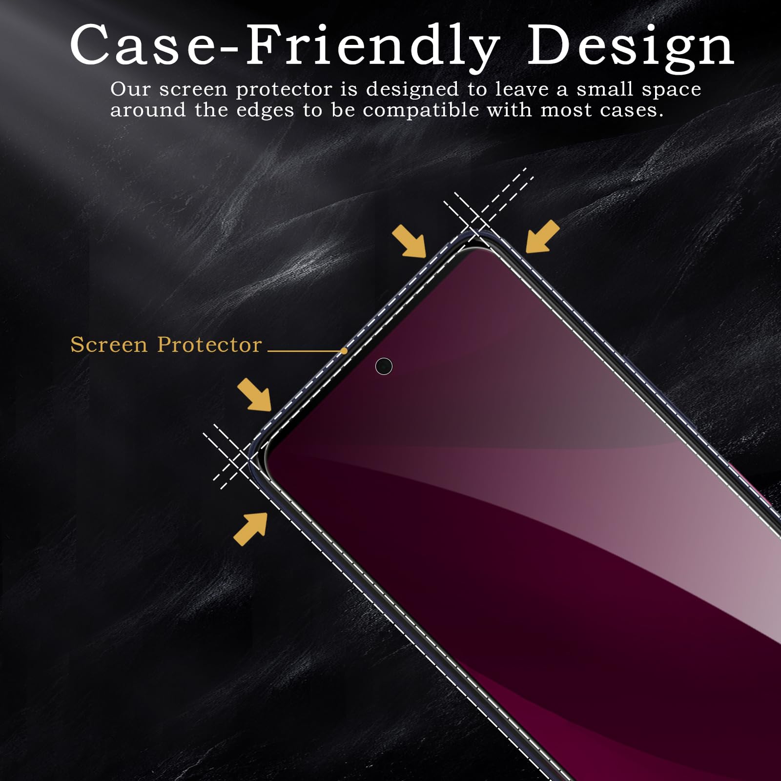 Pellicola protettiva per la privacy per T-Mobile Revvl 7 Pro 5G, accessori in vetro temperato infrangibile, pellicola in vetro temperato anti spia, compatibile con custodie, ultra resistente, durezza