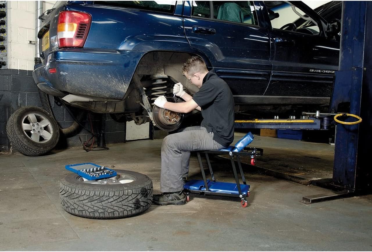 Draper 56224 Mechanics Car Creeper and Seat, Blue