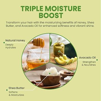 Curls & Naturals Triple Moisture Leave-In Conditioner for Natural Hair, Ideal for All Hair Types, Including Curly & Wavy, Detangles & Softens, 16 OZ