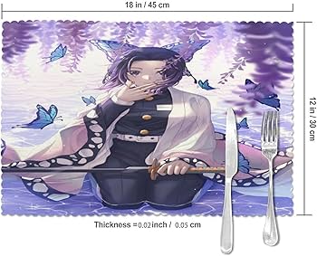 Amazon｜鬼滅の刃 胡蝶 しのぶ Kochou Shinobu ランチョンマット 6枚