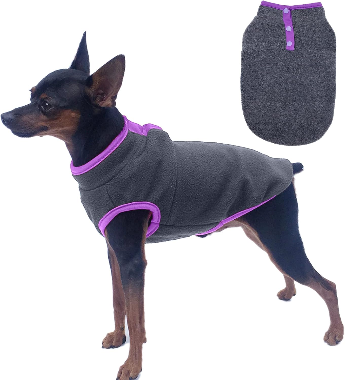 Jecikelon Fleece Dog Jacket Warm Pet Winter Coat Puppy
