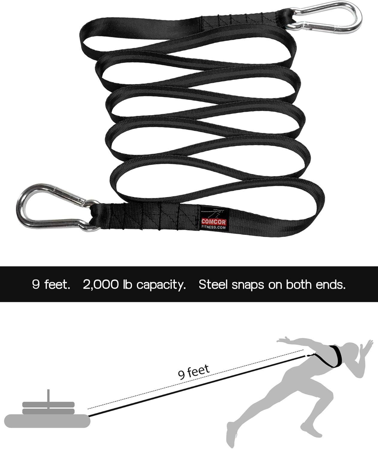 ComCor Pro Sled Harness Padded Shoulders Adult Size Includes 9