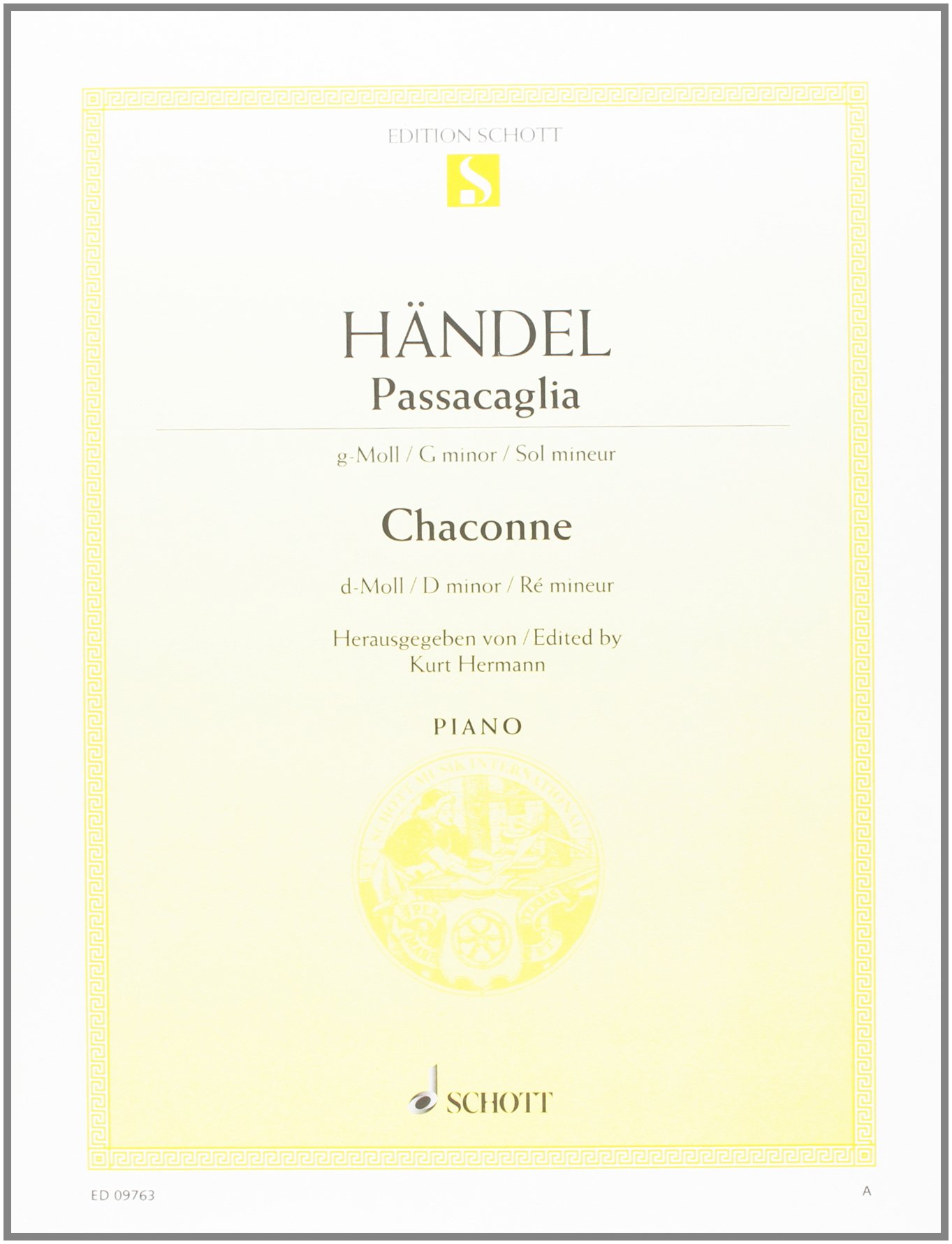 Passacaglia G minor / Chaconne D minor: piano.