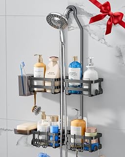 GAOKASE Aluminum Shower Caddy Hanging, Never Rust Shower Organizer