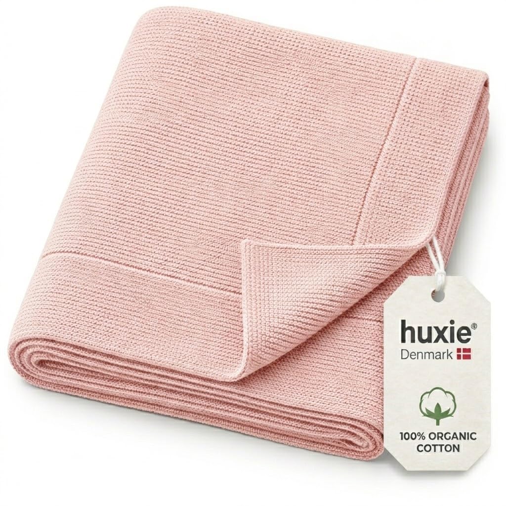 Ultra Soft Knit Baby Blanket for Girls – 100% Organic Cotton, Quilt