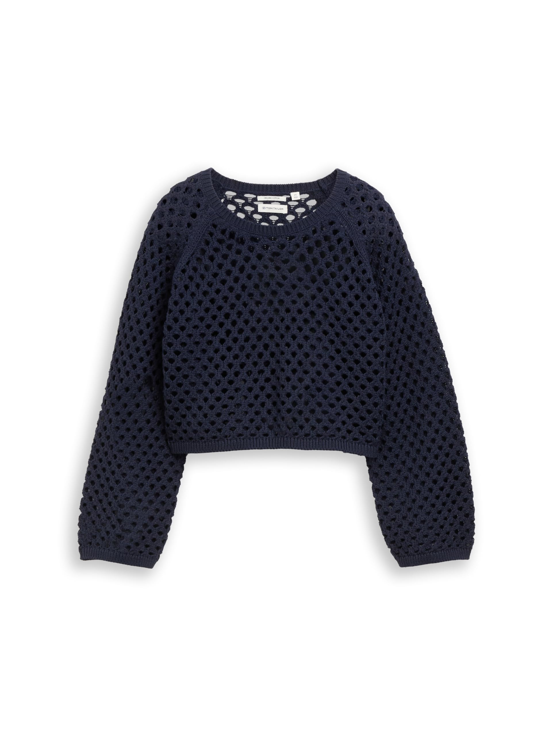 Tom Tailor Mädchen 1052832 Pullover mit Lochmuster & Rundhalsausschnitt (1er Pack)