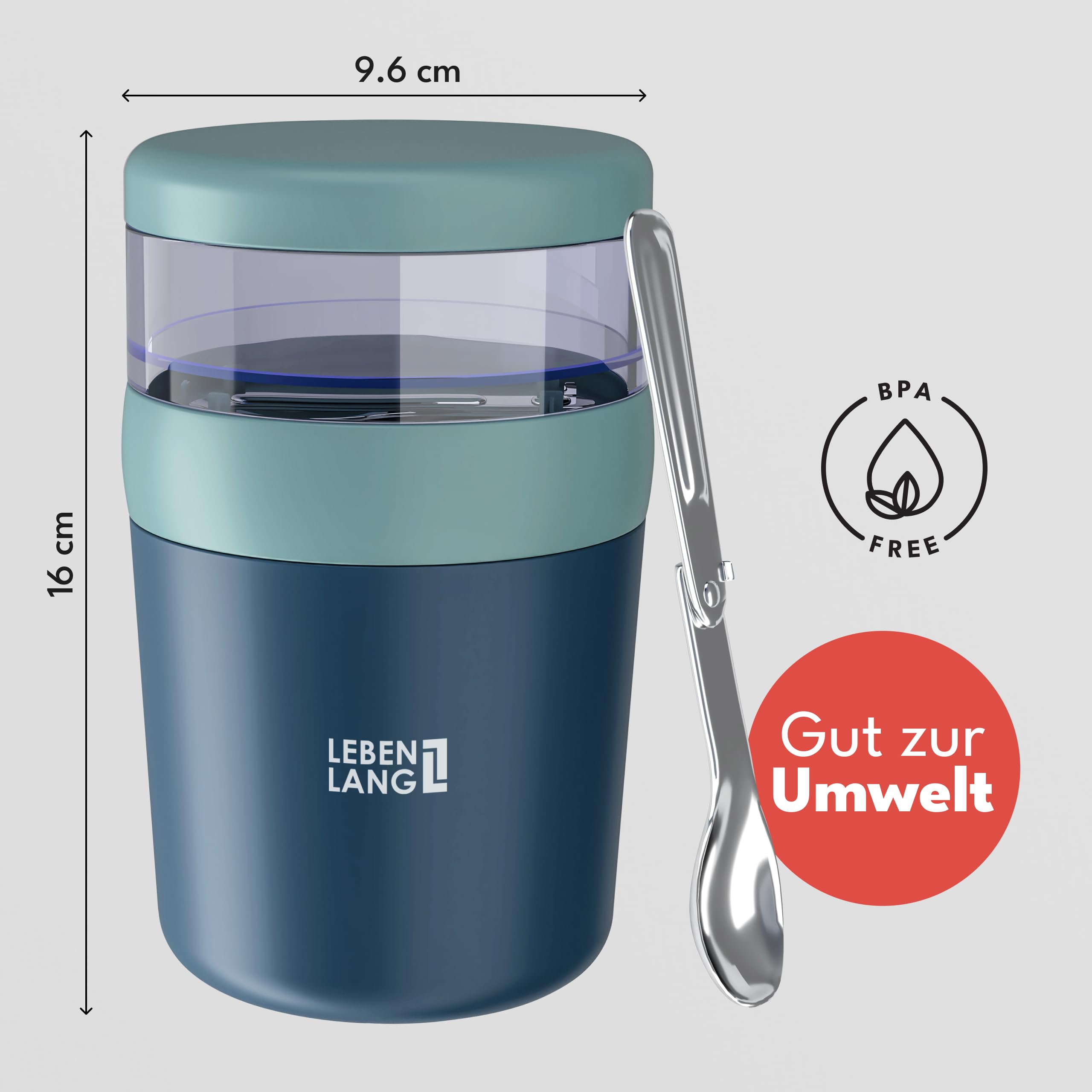 Spar Home Mueslibeker To Go Set Van 4 Yoghurtbekers Met Lepel En Vork Muesli Beker 600 Ml Voor Yoghurt Muesli Eten Onderweg Kantoor School 4 Delig Kleurrijk 663514964