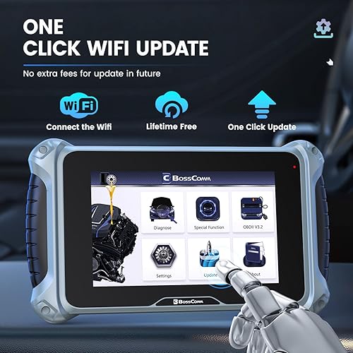 Miniatura 7 de Herramienta de escaneo eTouch770 de pantalla táctil de 7 pulgadas, todo el servicio del sistema 6 (restablecimiento de aceite, ABS, acelerador, SAS,