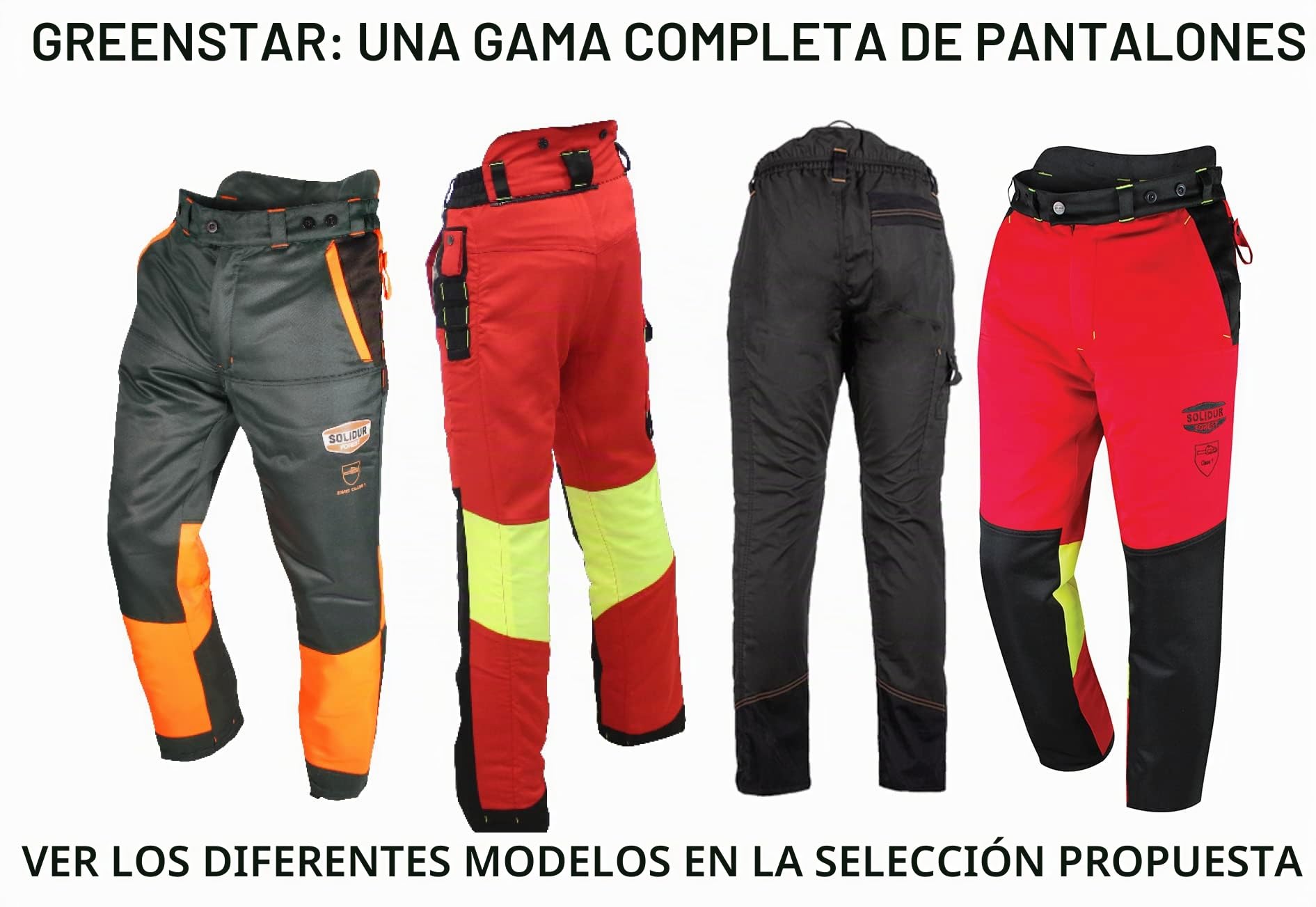 OZAKI – Pantalón Bucheron anticorte – Pantalón Solidur multibolsillos – Talla 46/48 L