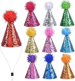 Pack of 10 Party Hats for Cuddly Toys, Party Hats, Children's Birthday, Birthday Hat, Party Hat, Small Cuddly Toy Hat, Pet Birthday Hat for Children, Pets, Birthday, Cute Shooting Props