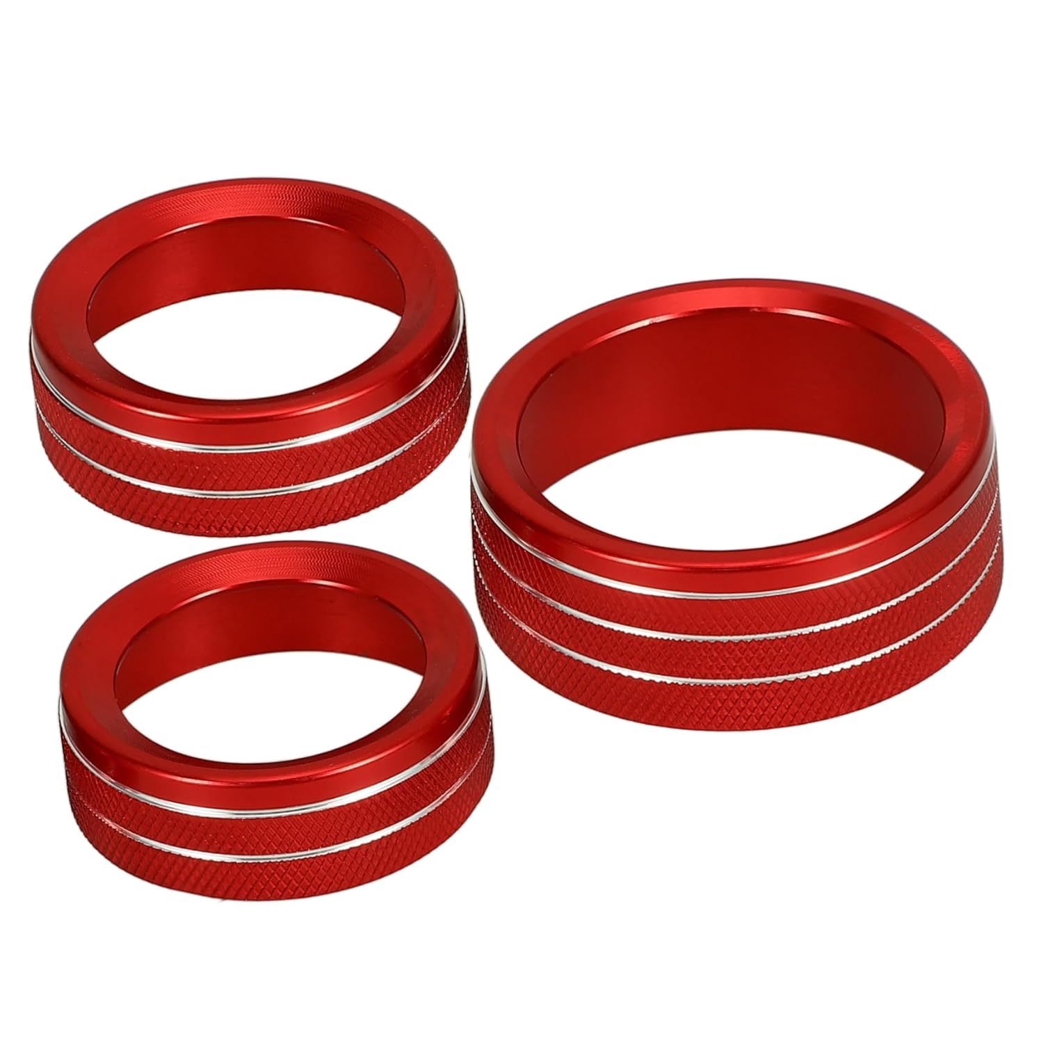 PRETYZOOM 5sets Car Air Conditioner Knob Covers Durable Switch Button Rings for Interior Easy Installation Maintenance Vibrant Trim 3pcs*5