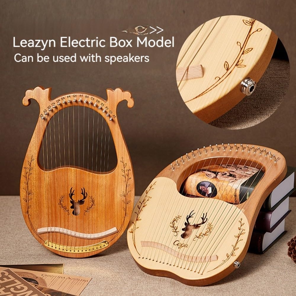 ボックスタイプのハープ Amazon | 16/19弦エレクトリックボックスハープ、ピックアップ