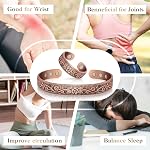 Anneau de drainage lymphatique & Bracelet en cuivre pour femmes, Anneau de détox magnétique et Bracelet de cuivre magnétique, 100% Cadeau de bijoux en cuivre pur solide