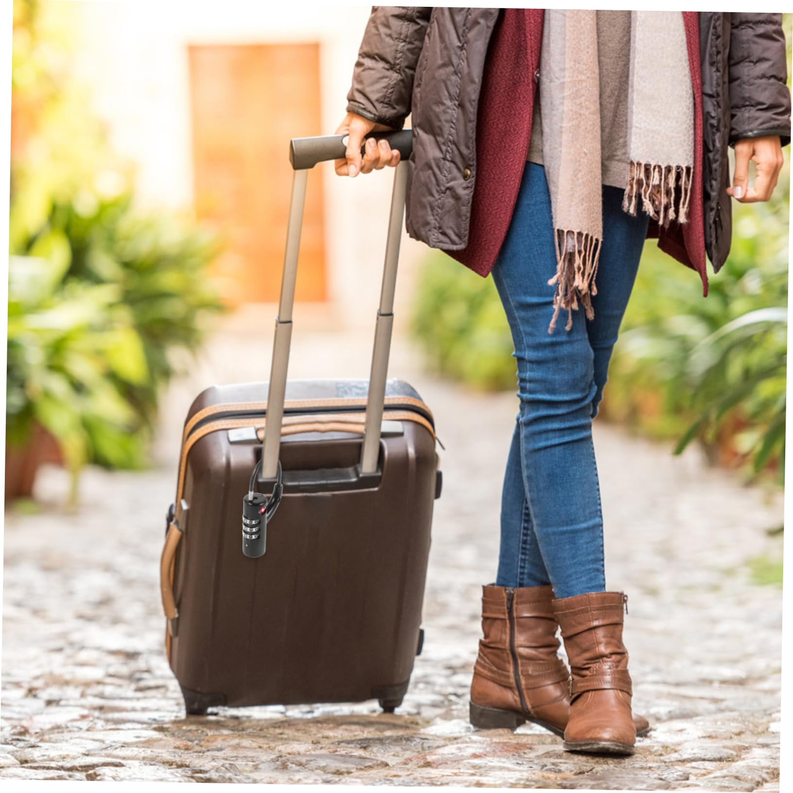PartyKindom 3pezzi Serratura Combinazione Per Bagagli Tsa Con Cavo Sicurezza Per Valigie e Armadietti Facile Da Usare e Portatile Per Viaggi e Trasporti