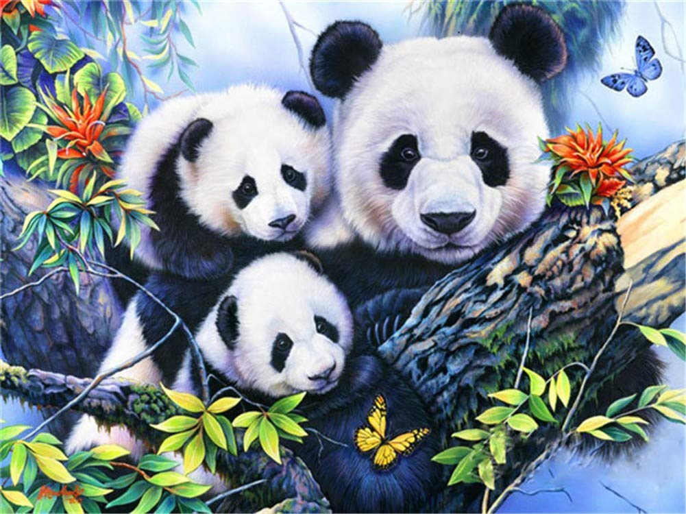 Broderie Point De Croix Panda, cadeau créatif pour enfants et adultes
