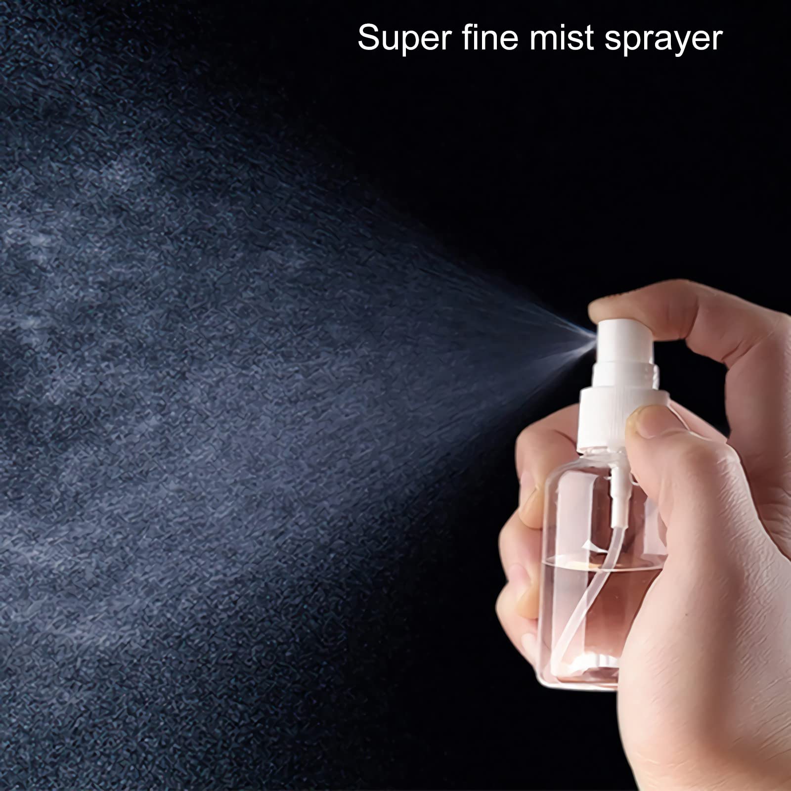 100 Stück Leere Braun 50ml Kunststoff Sprühflasche mit Weiß Zerstäuber Flasche, Tragbar Feinen Nebel Pumpzerstäuber Parfümzerstäuber Zerstäuberflasche Reise Flakons, 10x Trichter
