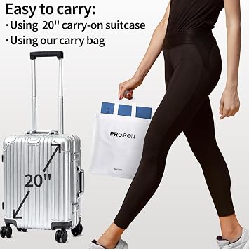 PROIRON Foldable Yoga Mat 0.24/0.16 for Home Workout & Travel, Non Slip Travel Yoga Mats with Carry Bag, Packable Yoga Mat for Home Gym, Pilates, Fitness,Stretching