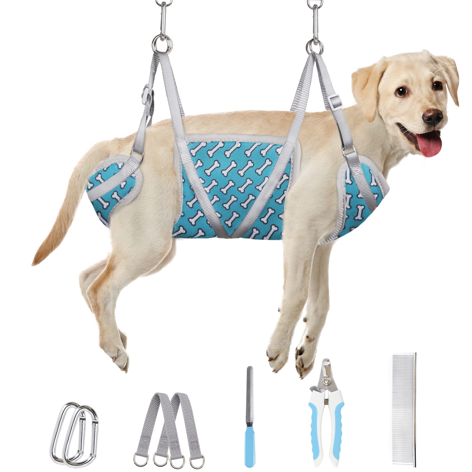 Supet Dog Grooming Hammock Harness for Cats Dogs, Relaxation Pet