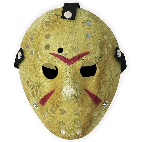 CASACLAUSI Mask Cosplay Halloween Costume Mask Prop Horror Hockey Yellow