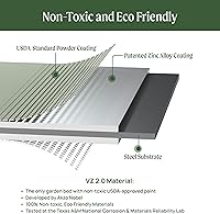 Vista 3 de Rolling Elevated Raised Garden Bed-V Series, 2' x 4' Garden Beds with Legs & Storage Rack for Patio & Porch, 700 Lbs Weight Capacity, Outdoor