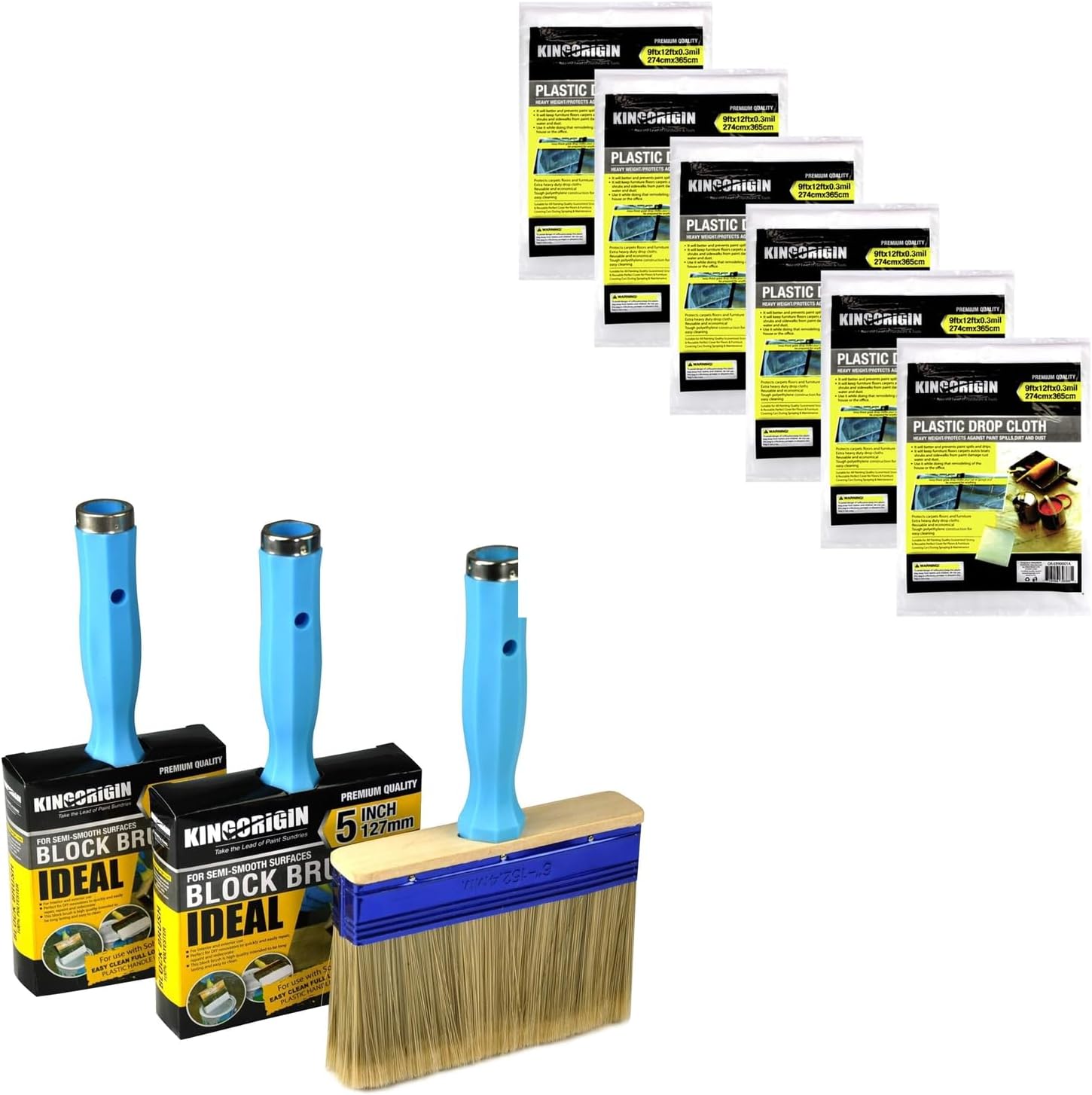 Stain Brush with 6 Drop Cloths