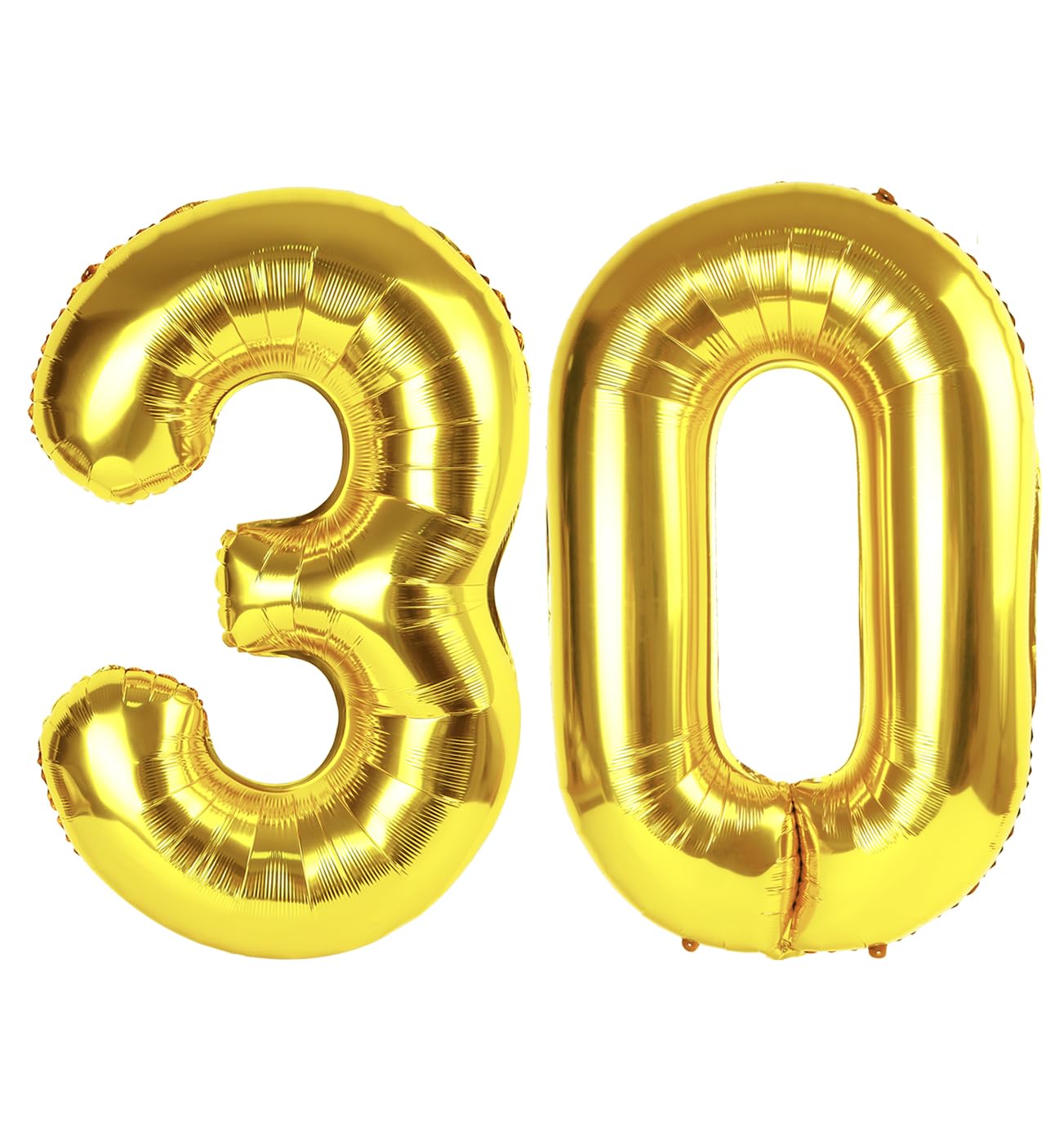 Gold Number 30 Balloon 40 inch, 30 Number Balloons, 30th Gold Birthday Decorations, 30 Year Old Women Men Golden Party Supplies