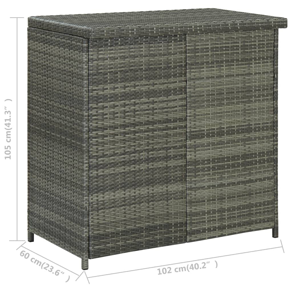 vidaXL Set da Bar 3 pz in Polyrattan Grigio