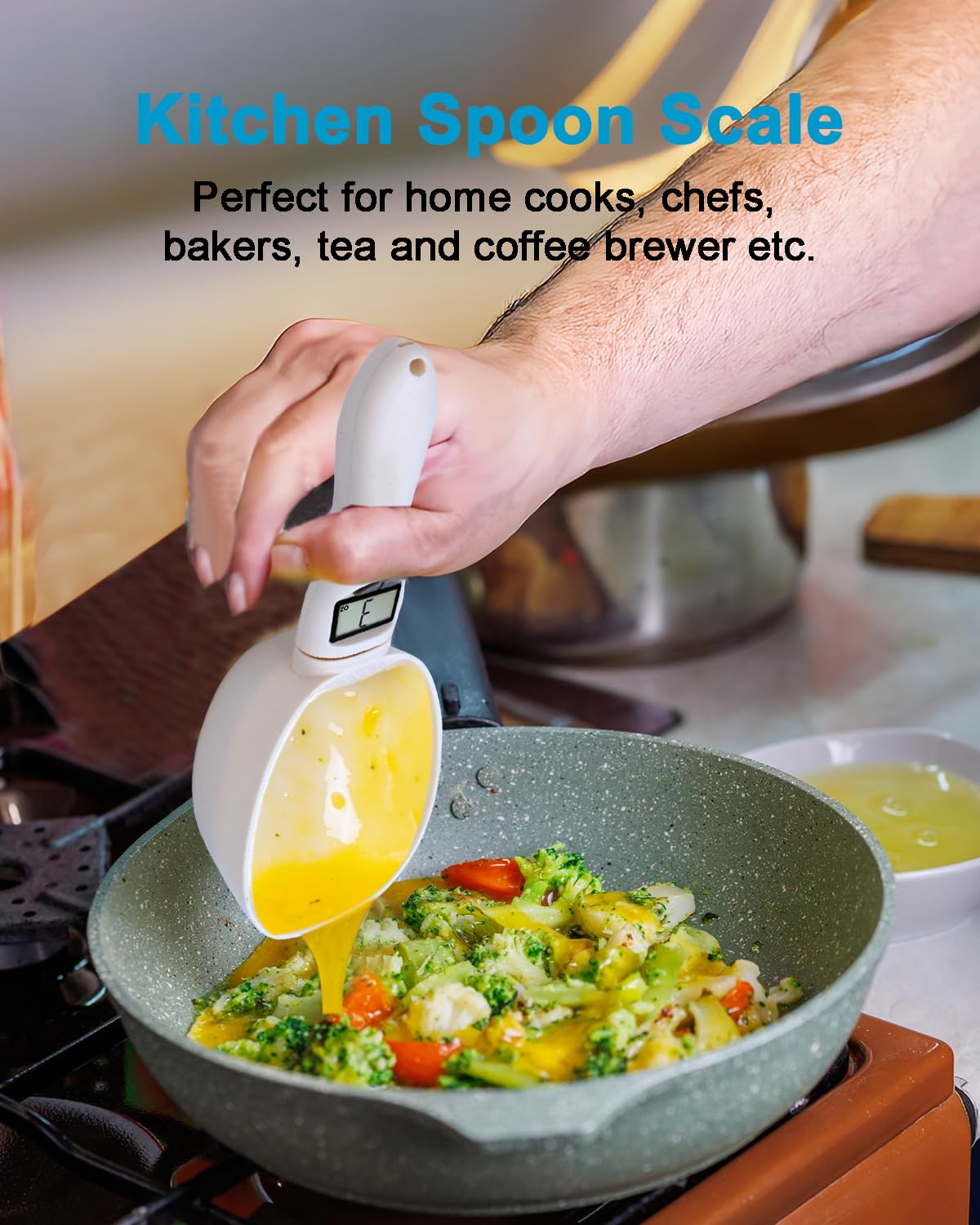 Electronic Scoop Scale, Digital Measuring Spoon, 9.06x3.54in LCD