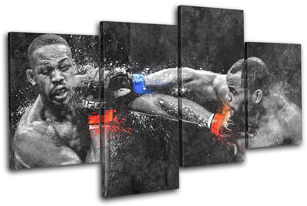 Bold Bloc DesignUFC Grunge Daniel Cormier Jones Sports 240x135cm MULTI Canvas Art Print Box Framed Picture Wall Hanging - Hand Made In The UK - Framed And Ready To Hang 13-9634(00B)-MP04-LO-E