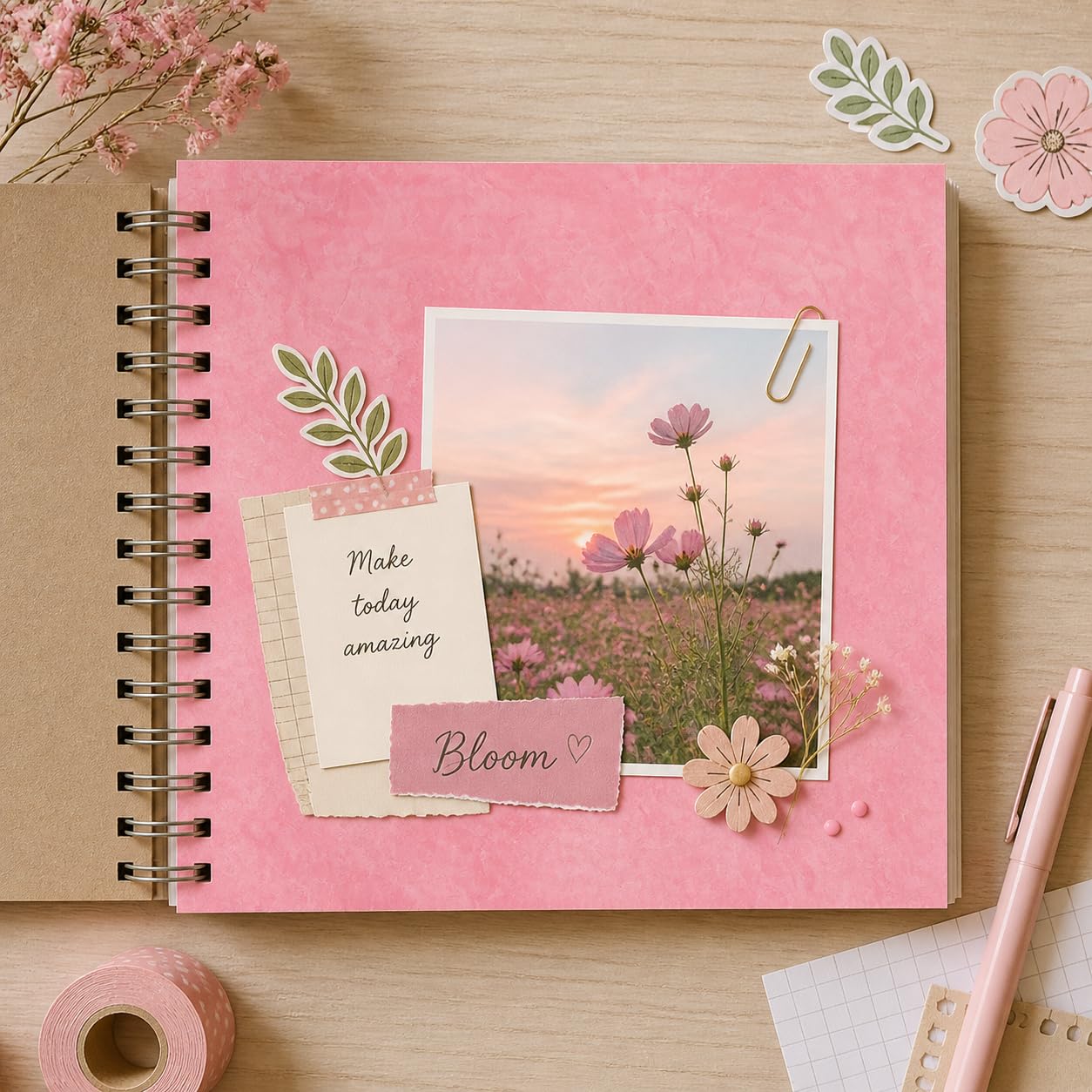 Carta per scrapbooking, 30,5 x 30,5 cm, 24 fogli di carta decorativa su entrambi i lati, senza acidi e senza lignina, per scrapbooking, diario spazzatura, album fotografico, fai da te (romantica)