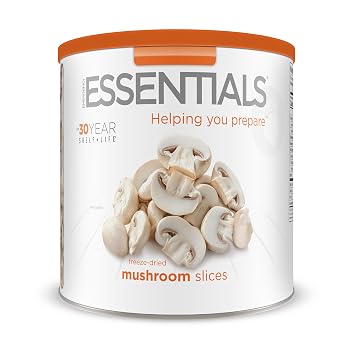 Emergency Essentials Freeze-Dried Mushroom Slices | Real Mushrooms for Everyday Cooking & Long-Term Food Storage | #10 Can | 57 Servings | Great In Soups, Pasta & More