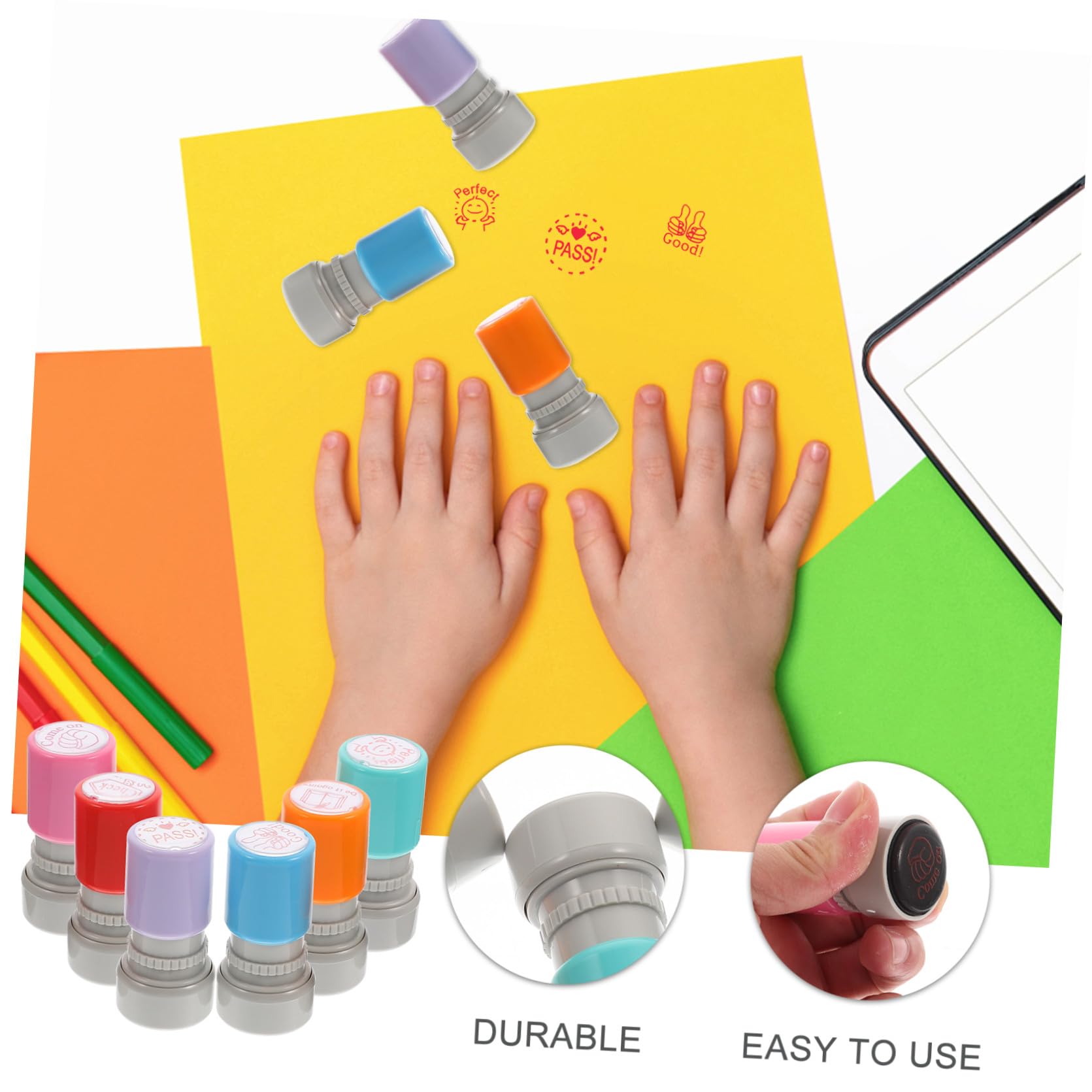 STOBOK 18pezzi Timbri Per Insegnanti Con Design Cartone Di Timbri Motivazionali Per Compiti Scolastici Perfetti Per Insegnanti