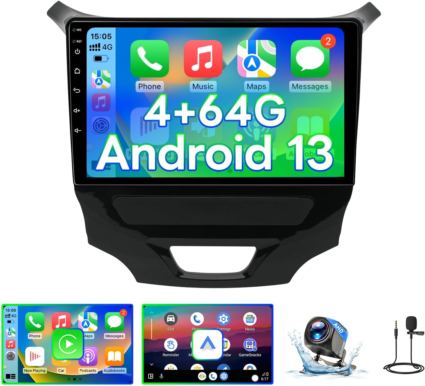 Android 13 4GB+64GB Car Stereo Radio Upgrade Compatible with Chevrolet Chevy Cruze 2016-2020 with Wireless Carplay Andriod Auto, 9" Touchscreen Support Bluetooth/GPS/Mirror Link/Backup Camera