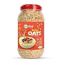 Nutriorg Rolled Oats 1.2 Kg | Gluten Free | High protein | Weight loss | Fibre Rich | Easy to Cook | Overnight Oats | Nutritional Breakfast Cereal Oats | Air Tight Plastic Jar gallery image