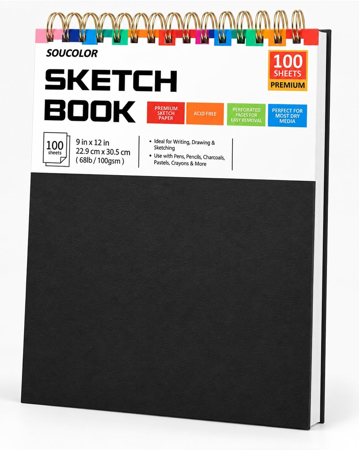 Soucolor Sketchbook - 100 Sheets for Artists -18