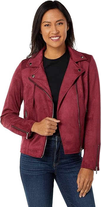 Kloth Clara Faux Suede Moto Jacket 