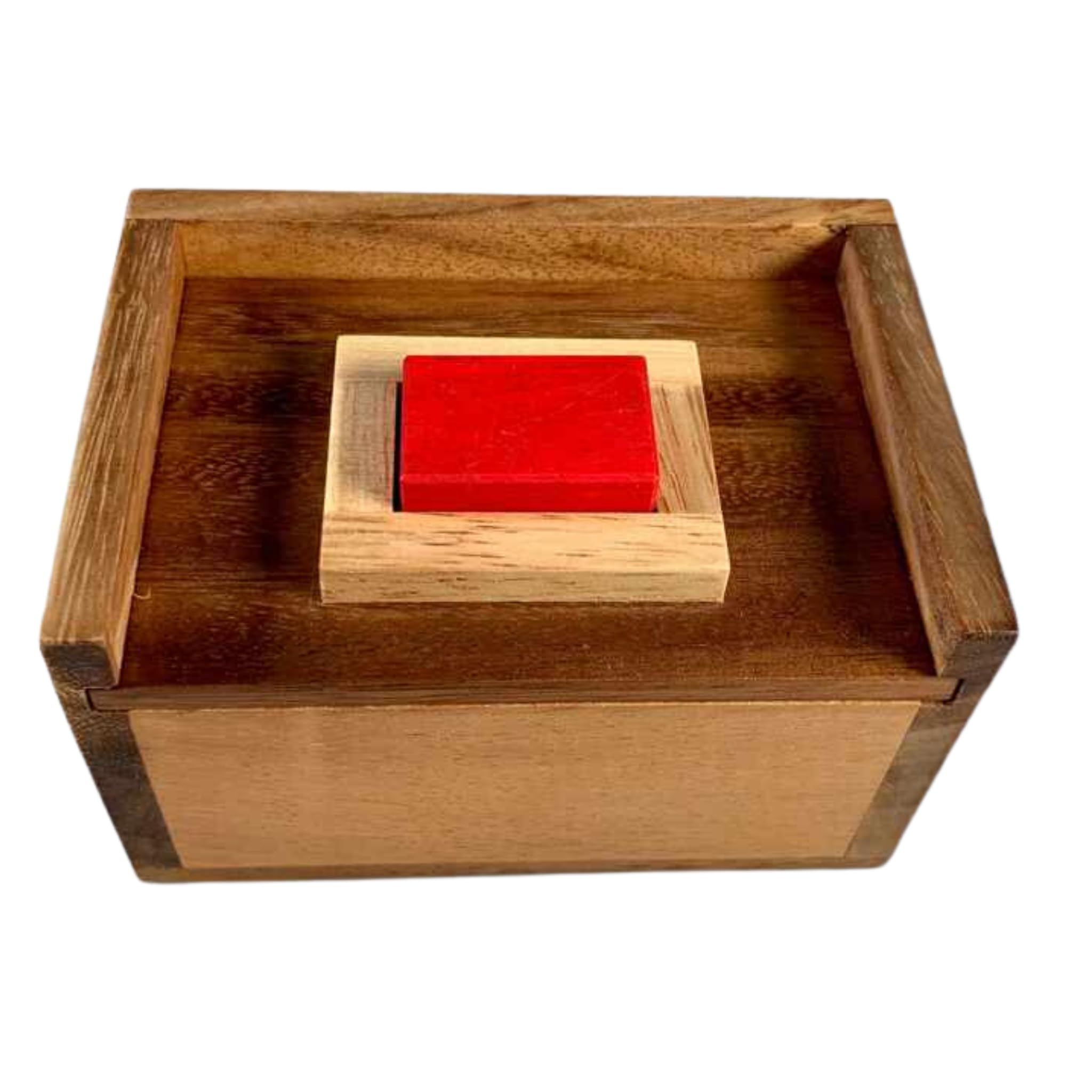 Creative Crafthouse Redstone Box (Hide the Red stone) wood puzzle and brain teaser