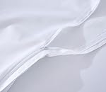 Karen 3 Pieces White Duvet Cover Set Navy Blue Stripe Trim 100% Egyptian Cotton 300 Thread Count Soft Sateen Hotel Collection Zipper Closure Corner Ties(White Navy,King)